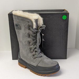 Sorel Tivoli IV Tall Waterproof Winter Boots, Grey Suede, Women's 11 M